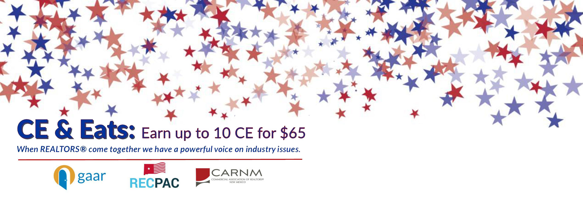 Get 10 CE + Eats for $65 on July 19th