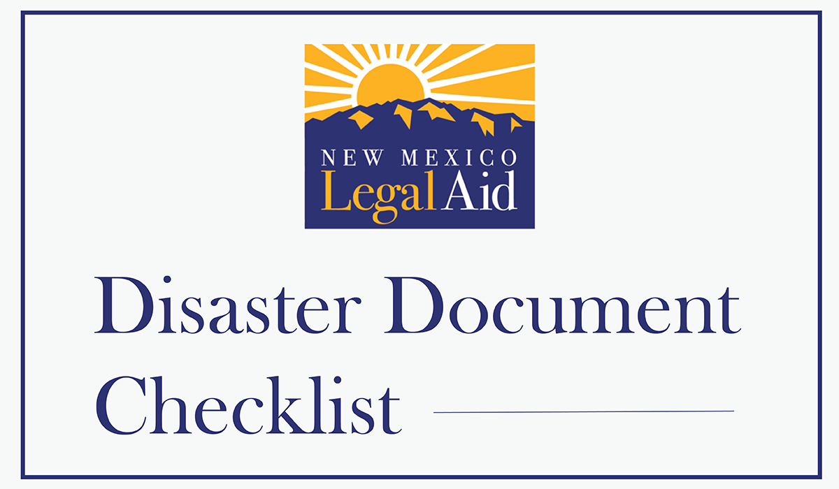 Shareable: Disaster Document Checklist for Clients