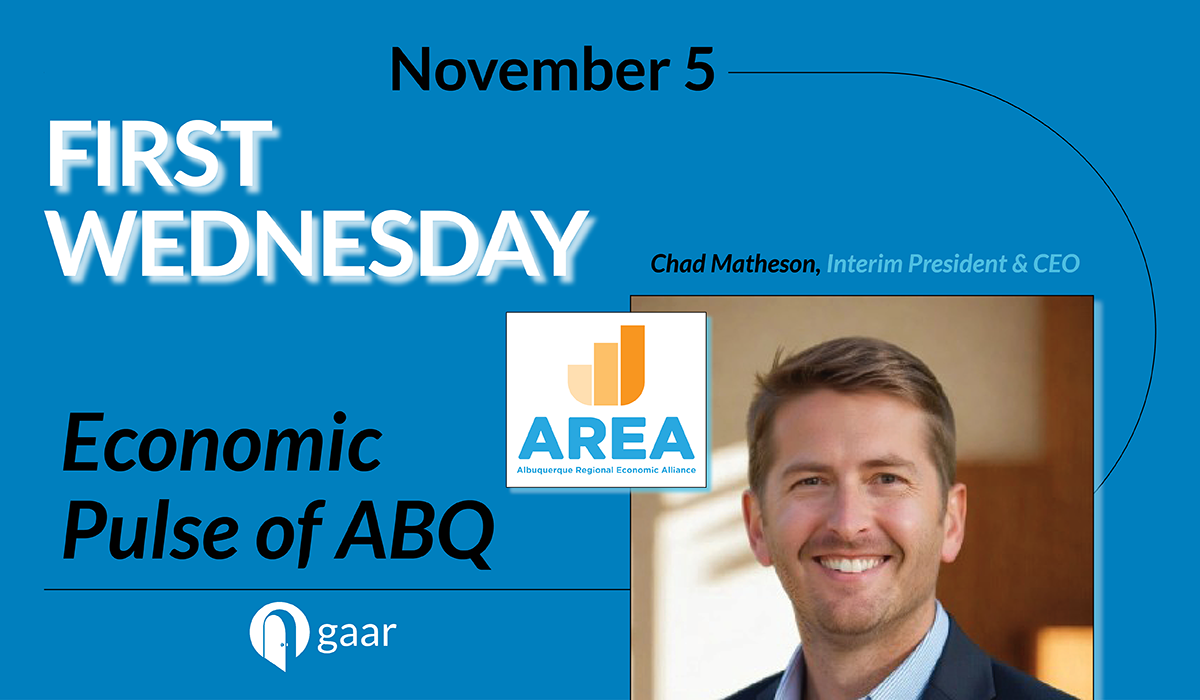 First Wednesday features AREA Chad Matheson on November 5th