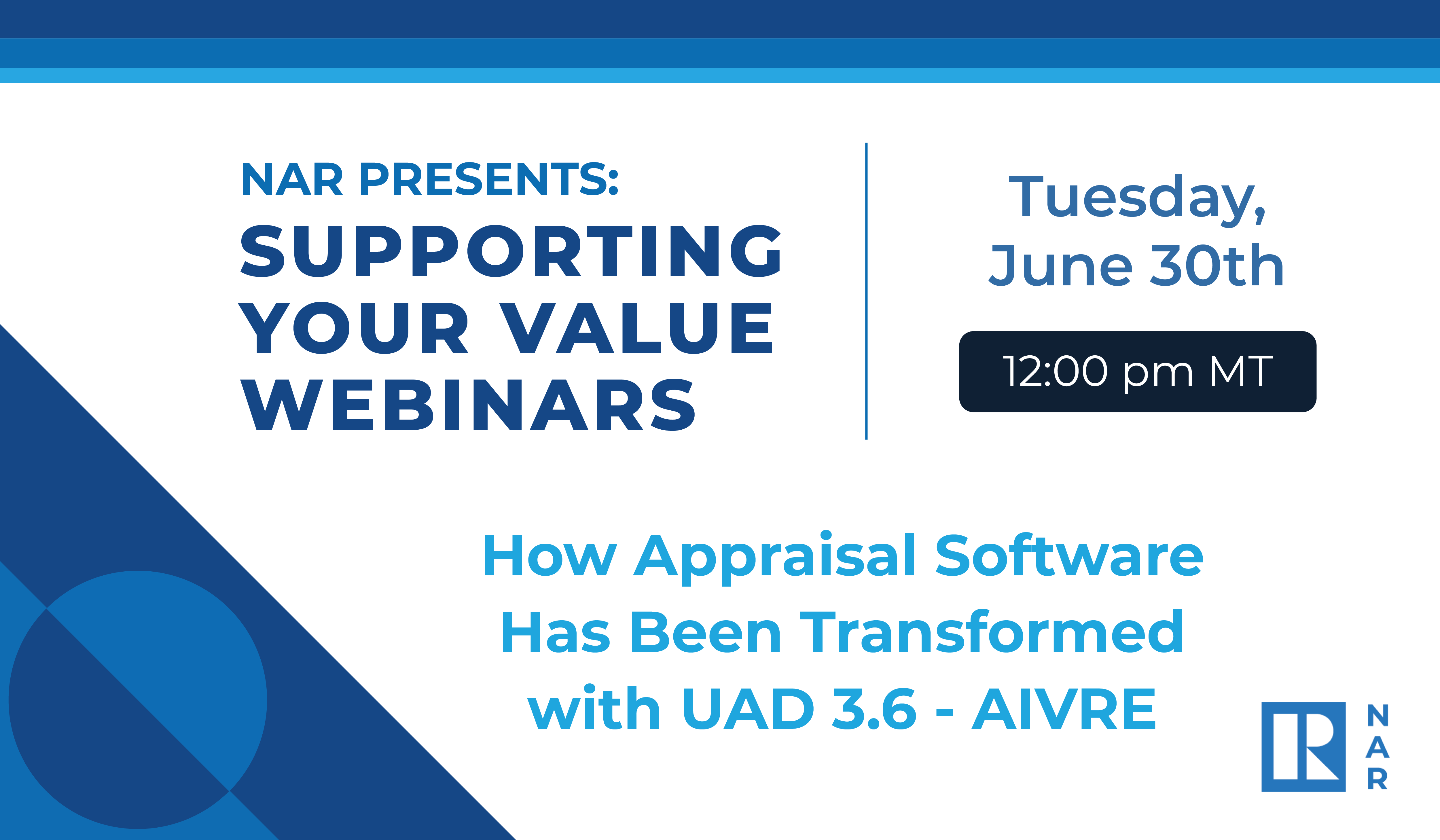 NAR Webinar: How Appraisal Software Has Been Transformed