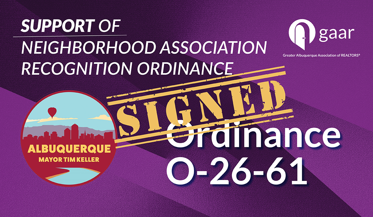 GAAR Joins Community Support for O-26-61, Signed Into Law by Mayor Keller