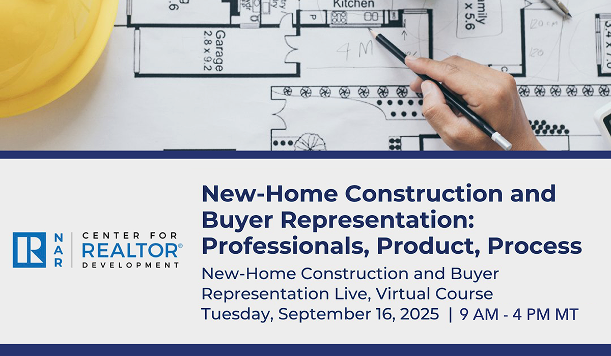 New-Home Construction & Buyer Representation Webinar on Tuesday, September 16th