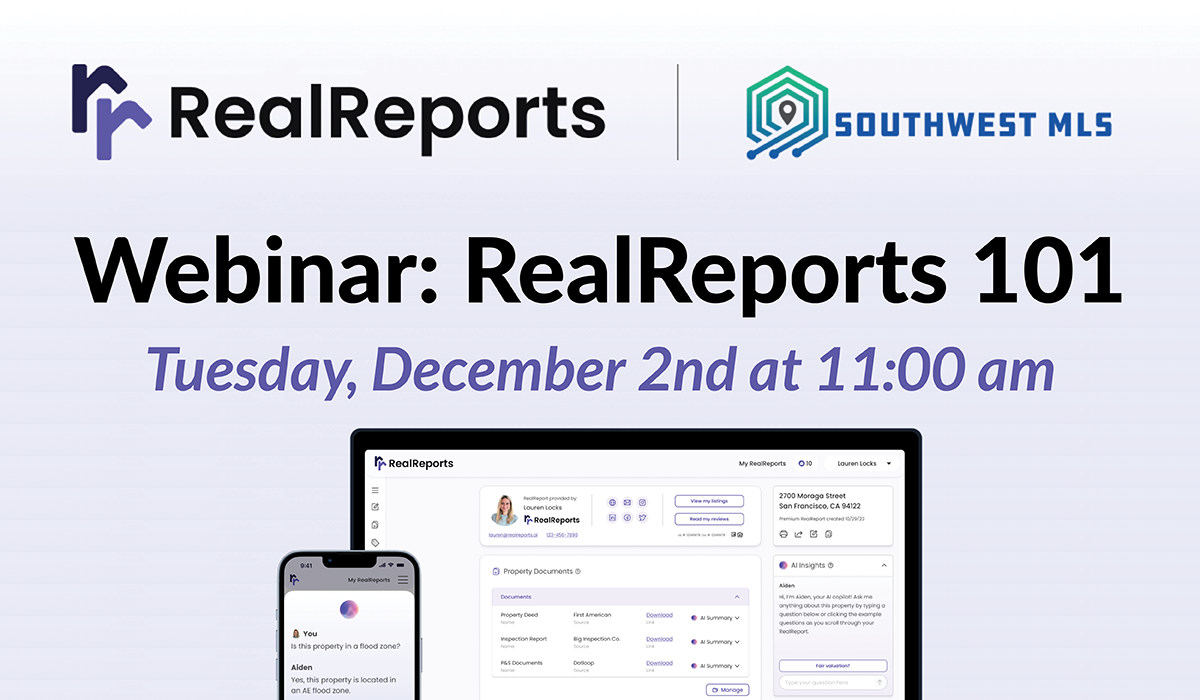 RealReports Training on December 2nd