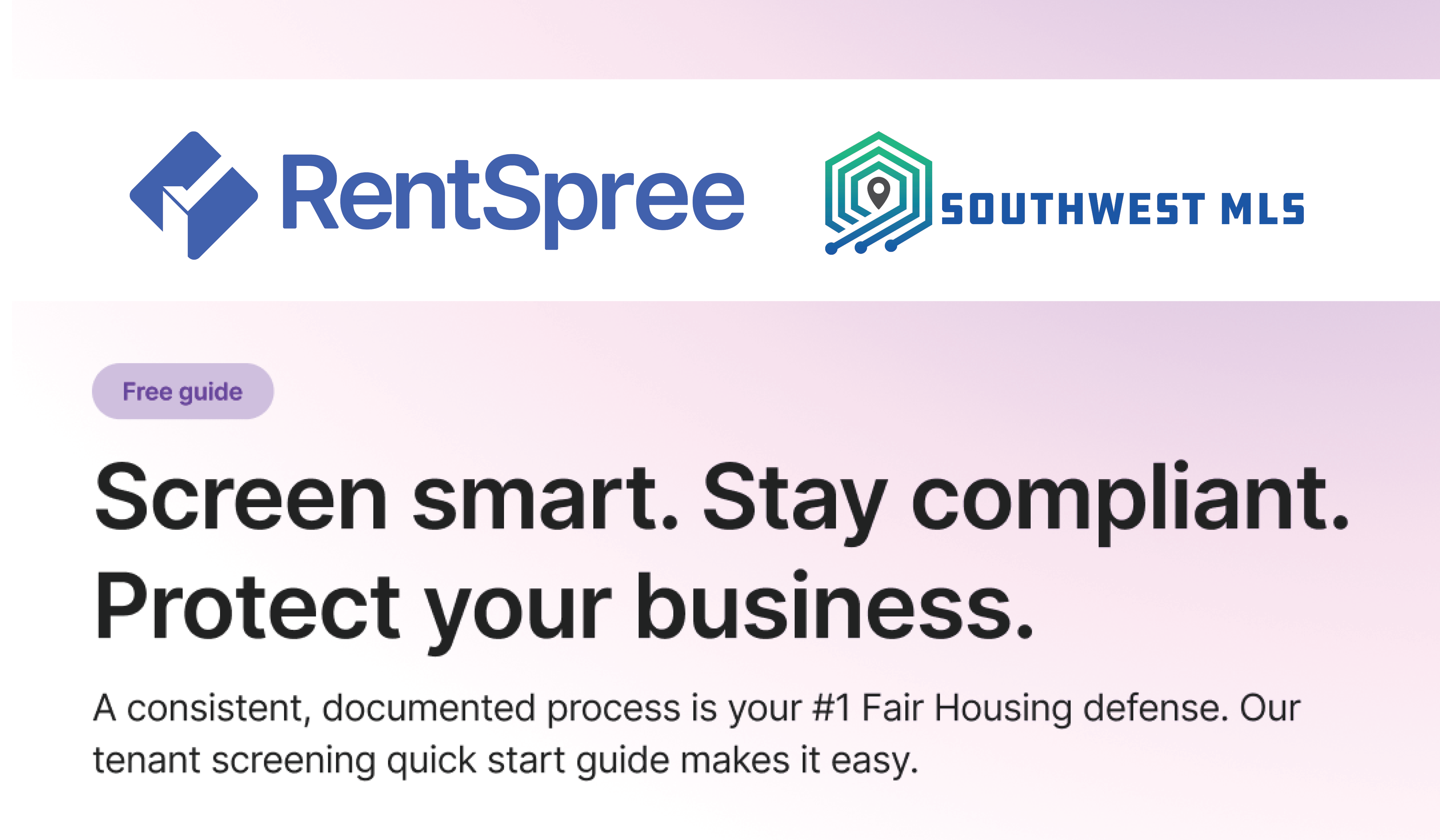 Screen Smarter with RentSpree’s Free Tenant Screening Quick Start Guide