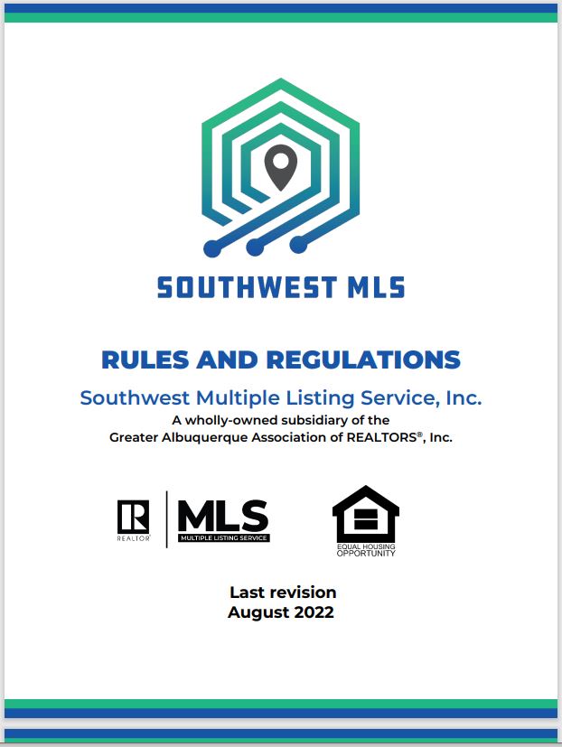 SWMLS Rules and Regulations 30-Day Change Notice