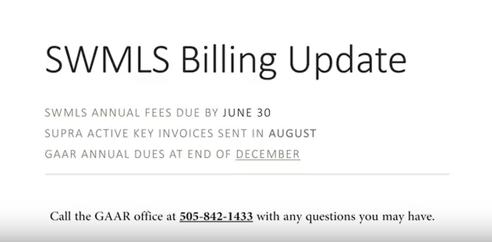 Everything you need to know about paying SWMLS Fees and GAAR Dues in 40 seconds!