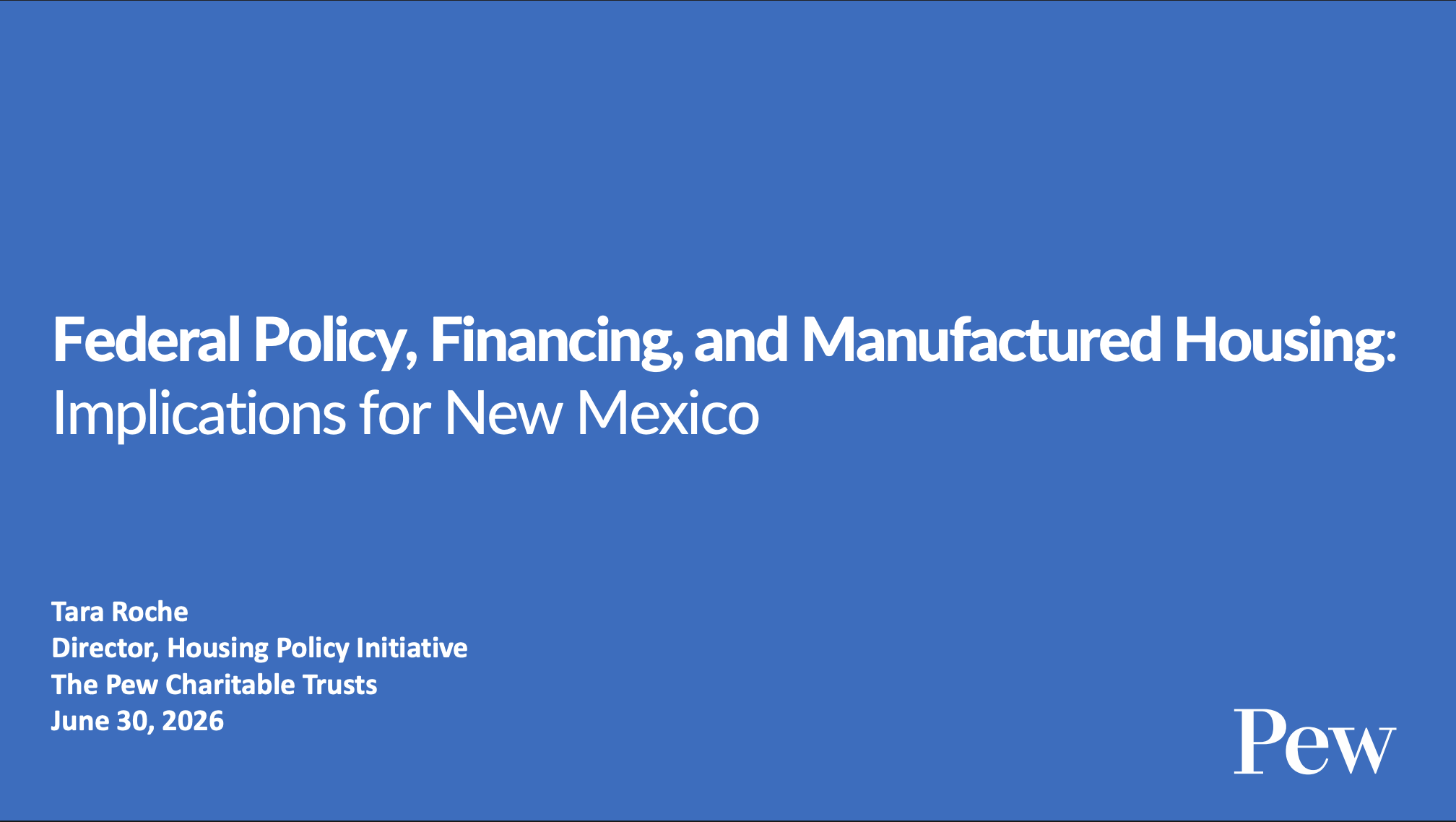Pew Report Highlights Housing Challenges and Opportunities in New Mexico