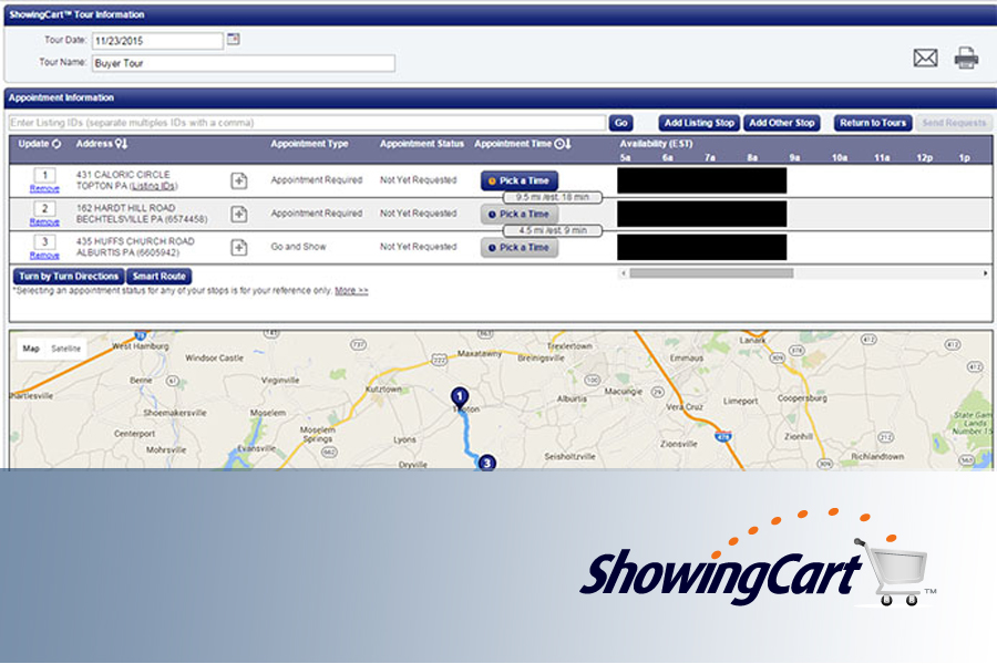 Build your ShowingCart tour directly from Flex