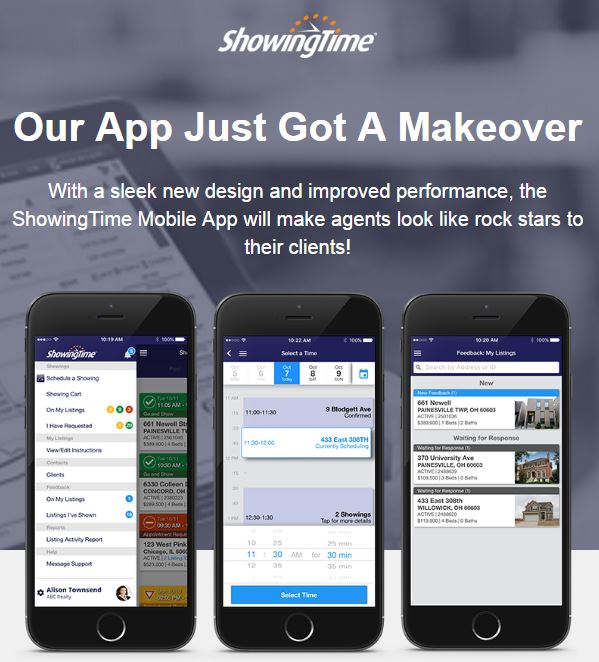 New design and improved performance to ShowingTime mobile app