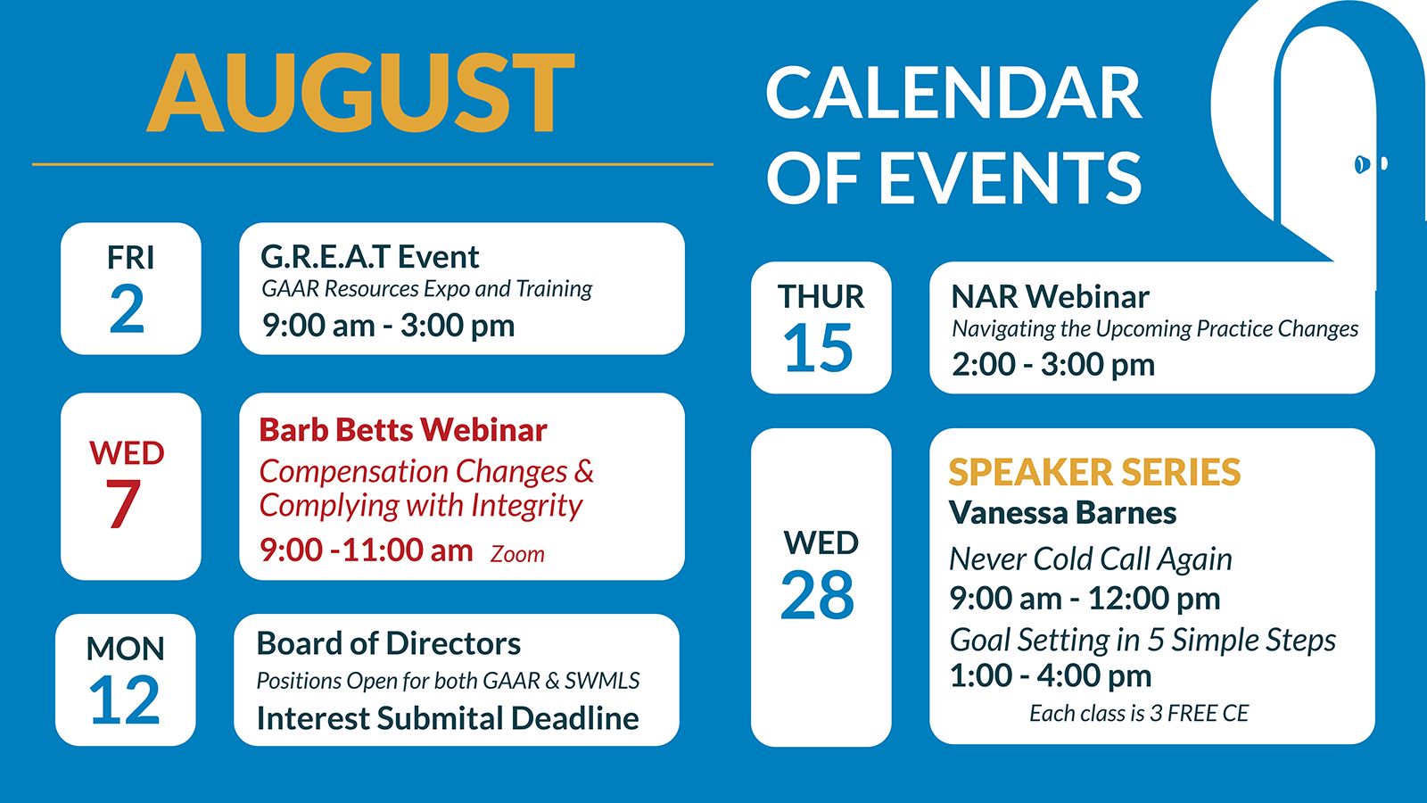 August Calendar