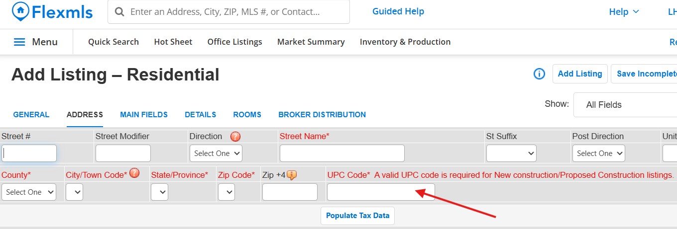Action Required: Check Your UPC Codes in Flexmls