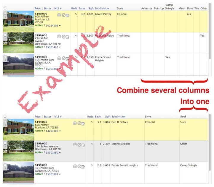 Example: Combine Several Columns in to one