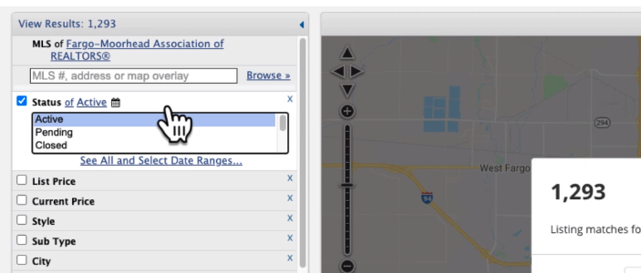 How to Select Multiple Statuses in Flexmls