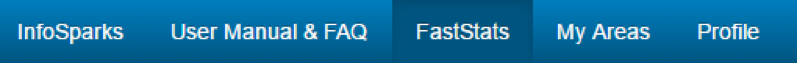Screenshot: FastStats navigation bar