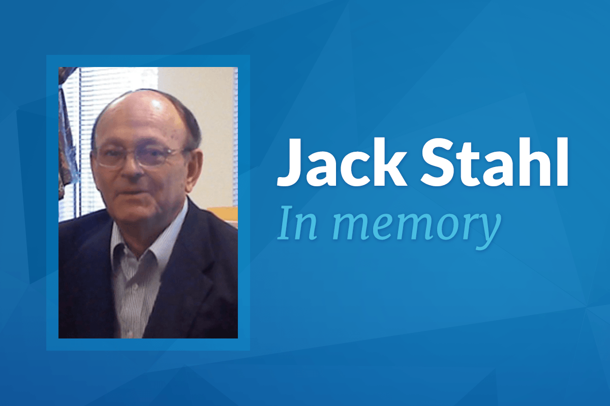 Jack Stahl: ‘dedication, common sense, enthusiasm’