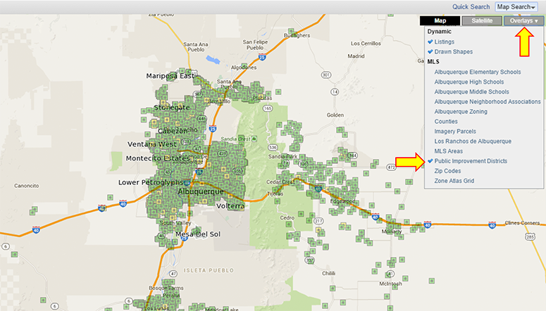 Flexmls - PIDs map overlay