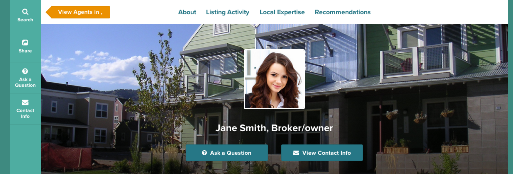 Realtor.com profile example