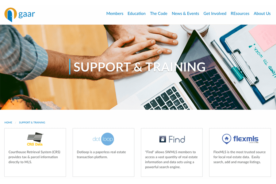 Web Highlight: Accessing product support and training on gaar.com
