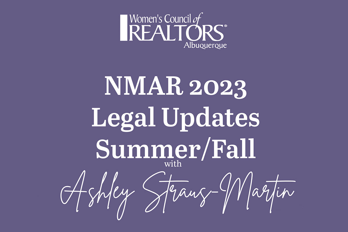 Legal Update with Ashley Strauss-Martin on August 30th